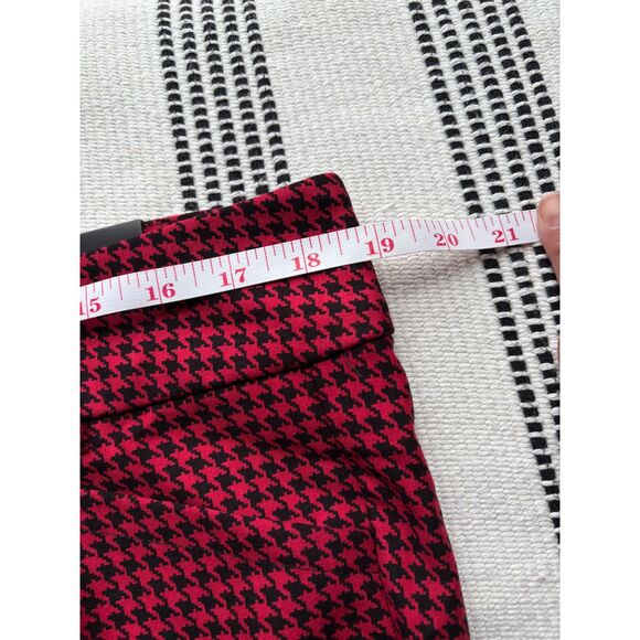 Torrid 18S Trouser A-Line Flare Ponte Pant red houndstooth - Picture 8 of 14